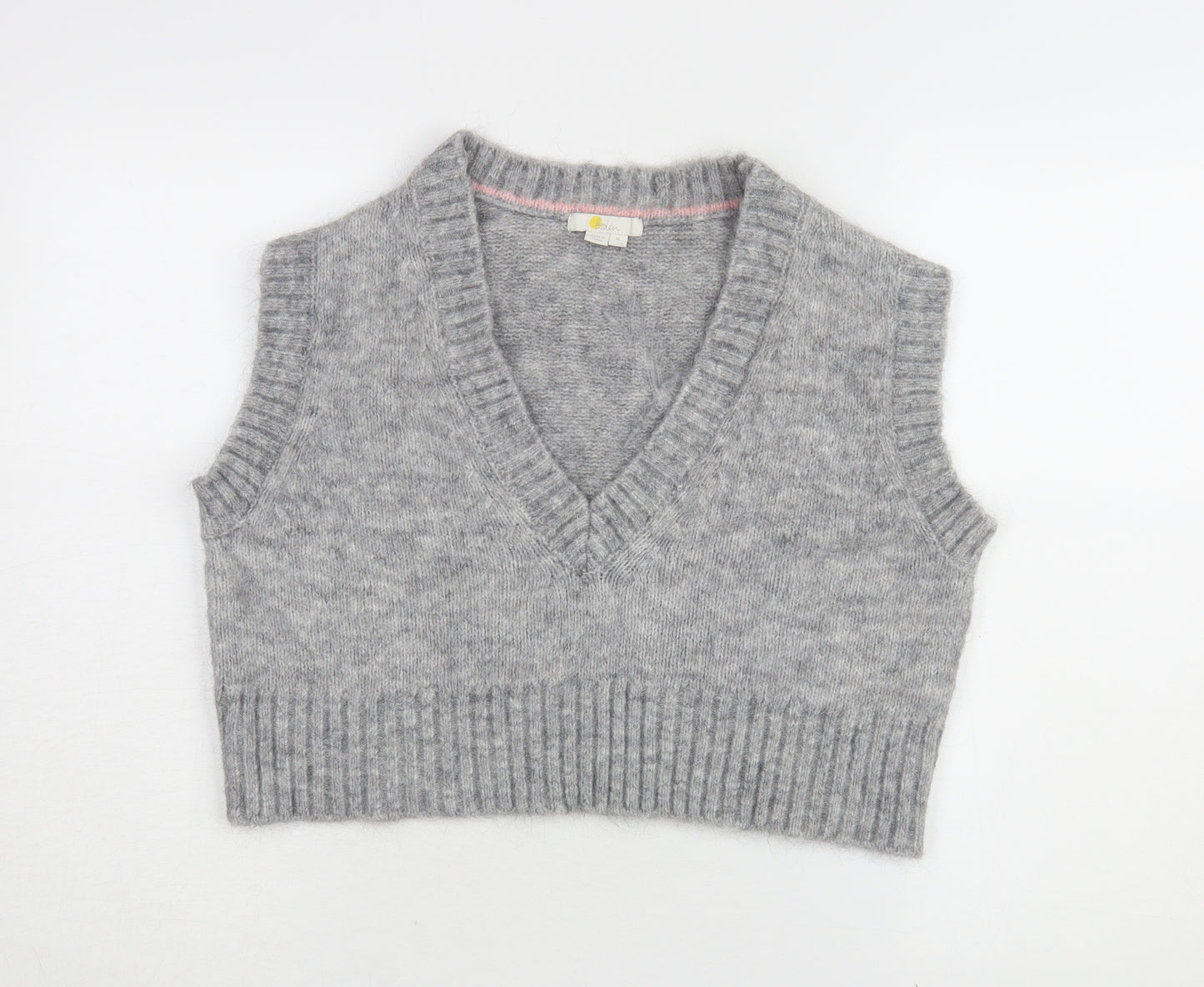 Boden Women's Grey Knit Vest M Sleeveless V-Neck