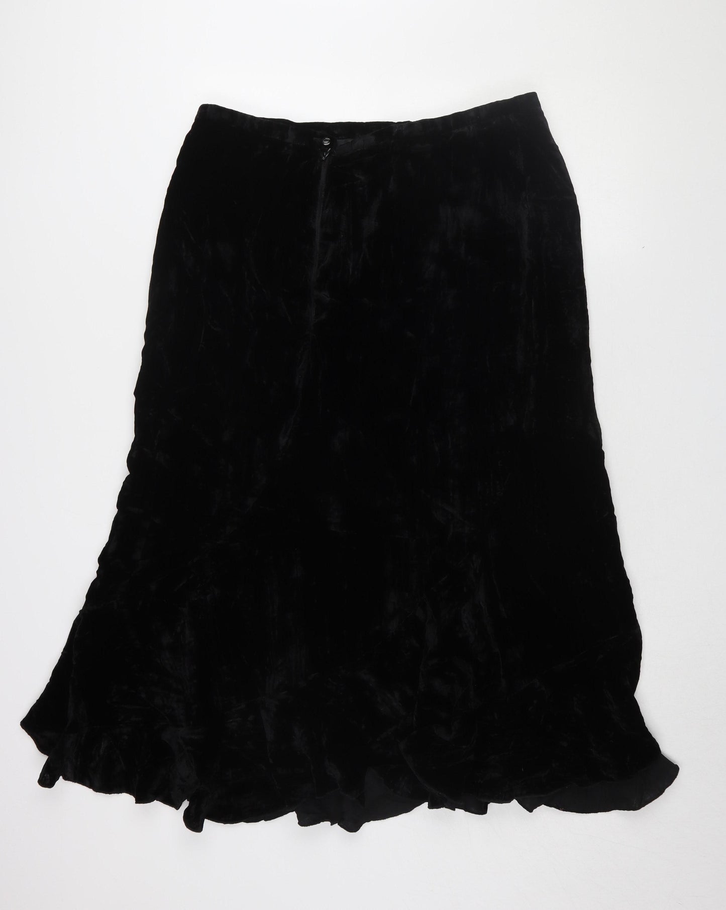 Gold by Michael H Women's Black Velvet Midi Skirt Size 18