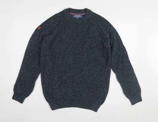 Quba & Co Men's Blue Medium Knit Pullover Jumper