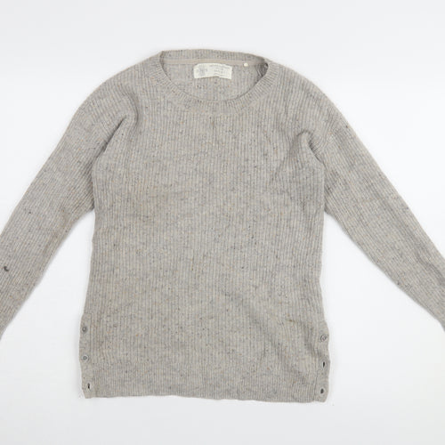 South Coast Women's Grey Cashmere Pullover, Size 8