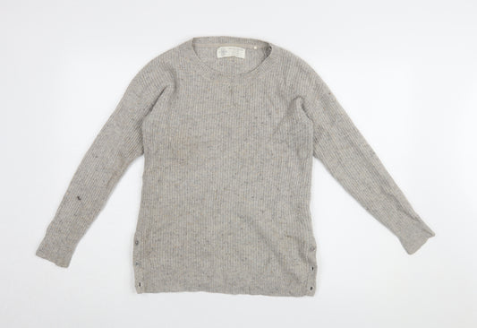 South Coast Women's Grey Cashmere Pullover, Size 8