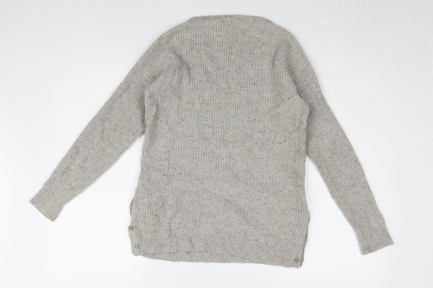 South Coast Women's Grey Cashmere Pullover, Size 8