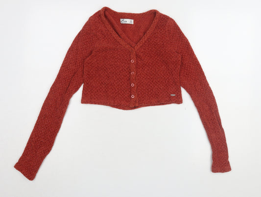 Hollister Women's Red XS Cardigan V-Neck Knit