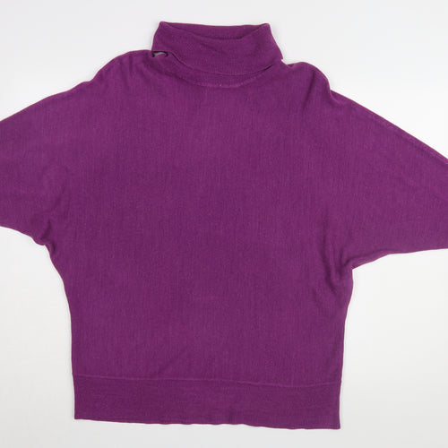 BHS Women's Purple High Neck Pullover Jumper Size 16