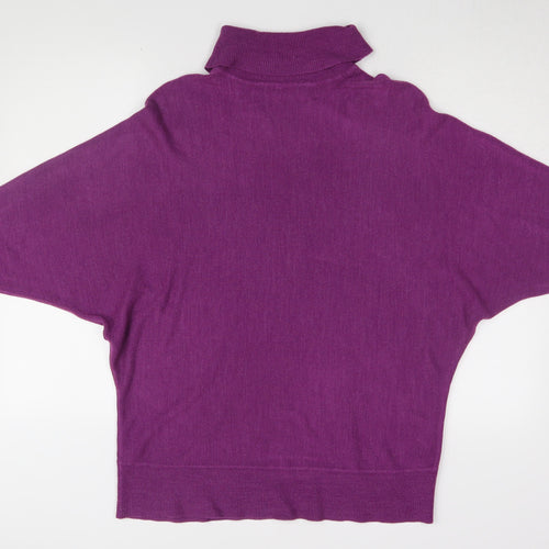 BHS Women's Purple High Neck Pullover Jumper Size 16