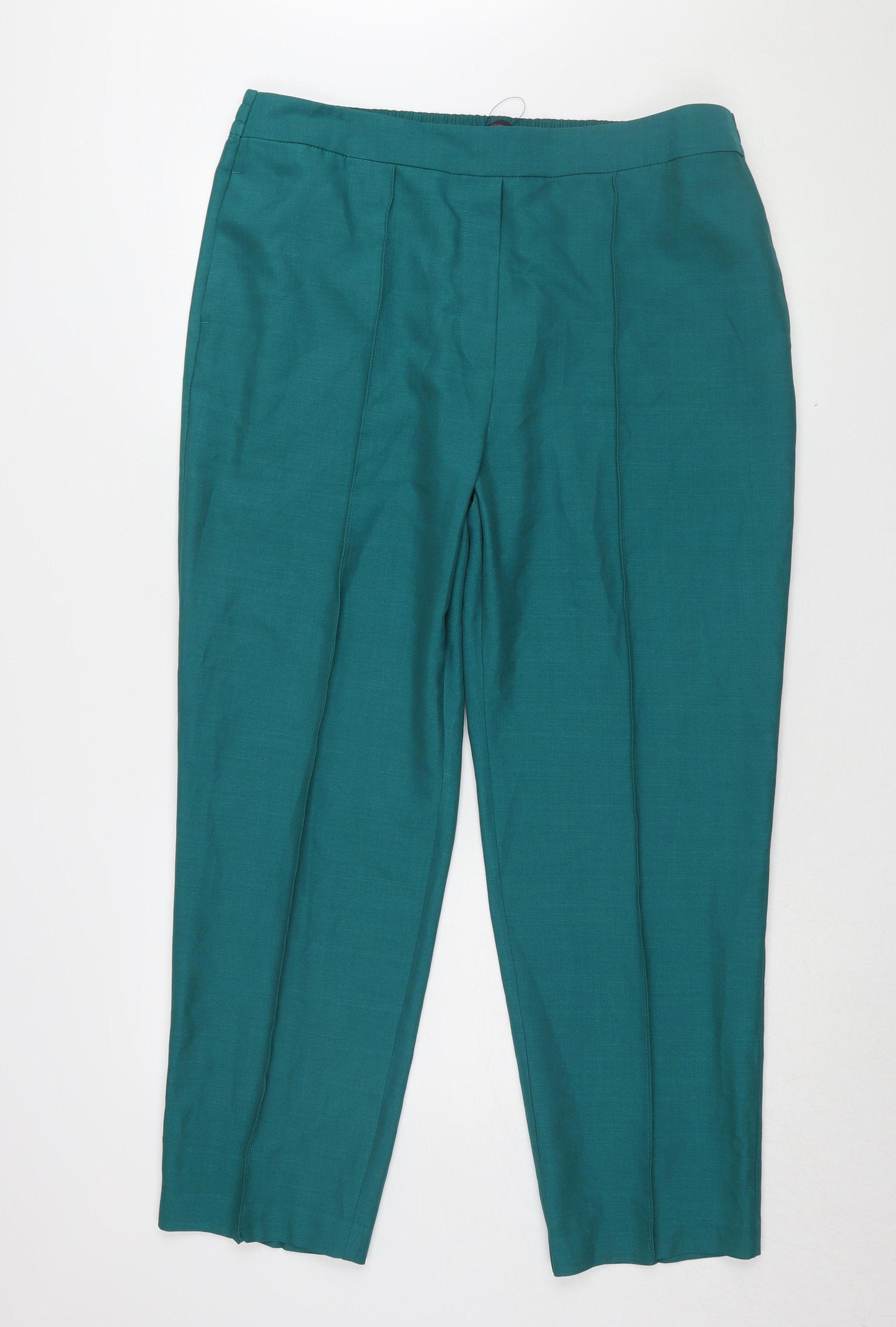 Marks and Spencer Women’s Green Cropped Trousers
