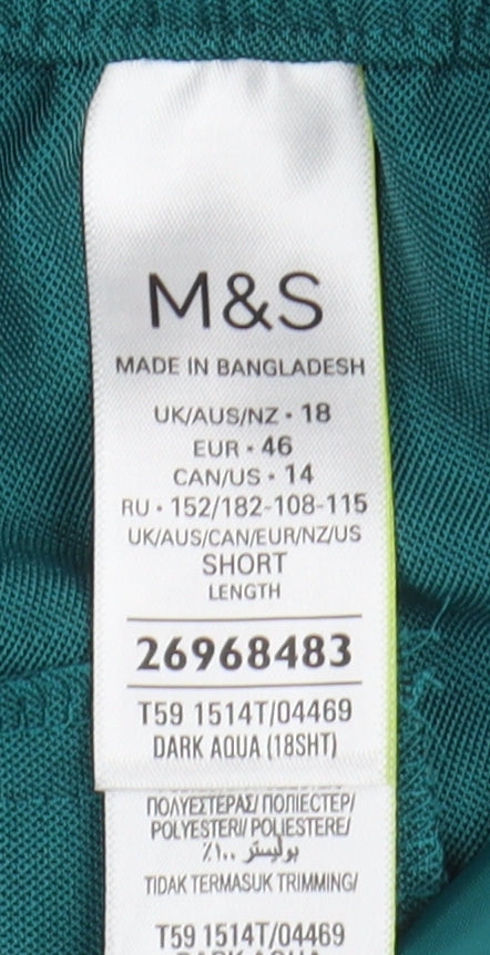 Marks and Spencer Women’s Green Cropped Trousers