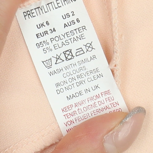 PrettyLittleThing Women's Pink Flare Skirt Size 6