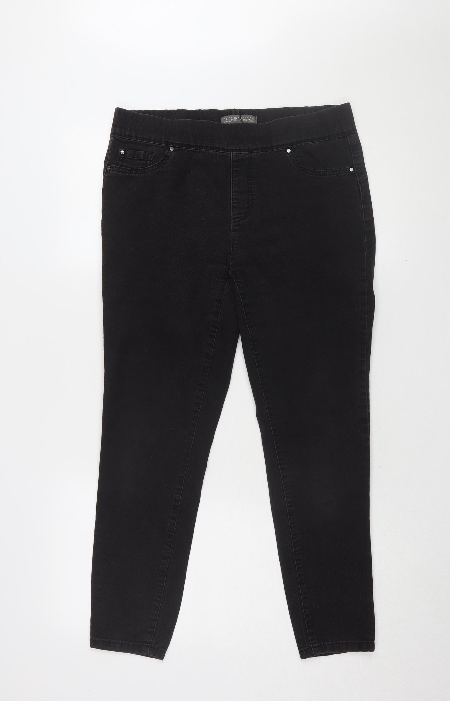 Denim Co. Women's Black Skinny Jeans Size 14