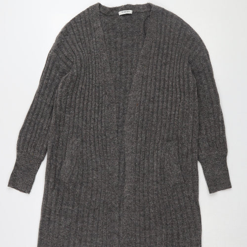 Pieces Women’s Grey Cardigan Knit Long Sleeve S