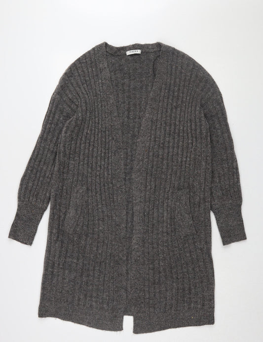 Pieces Women’s Grey Cardigan Knit Long Sleeve S