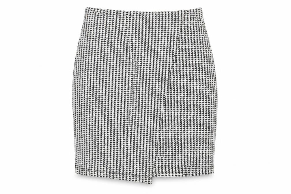 Miss Selfridge Women's Black Herringbone Pencil Skirt Size 6