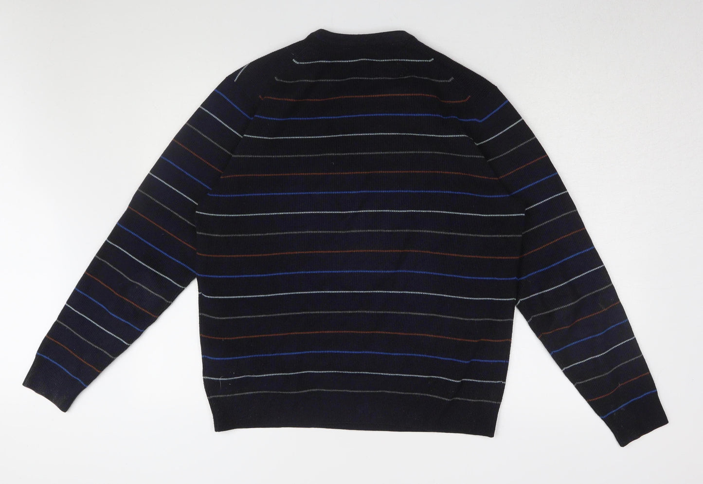 Marks and Spencer Men's Black Striped Pullover M