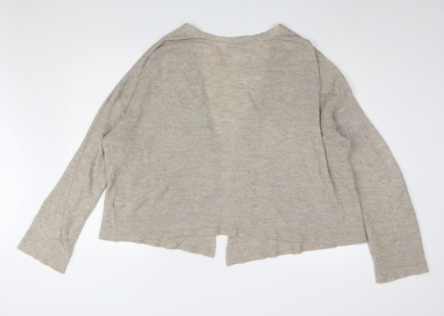 H&M Women's Beige Cardigan, M, V-Neck Knit Jumper