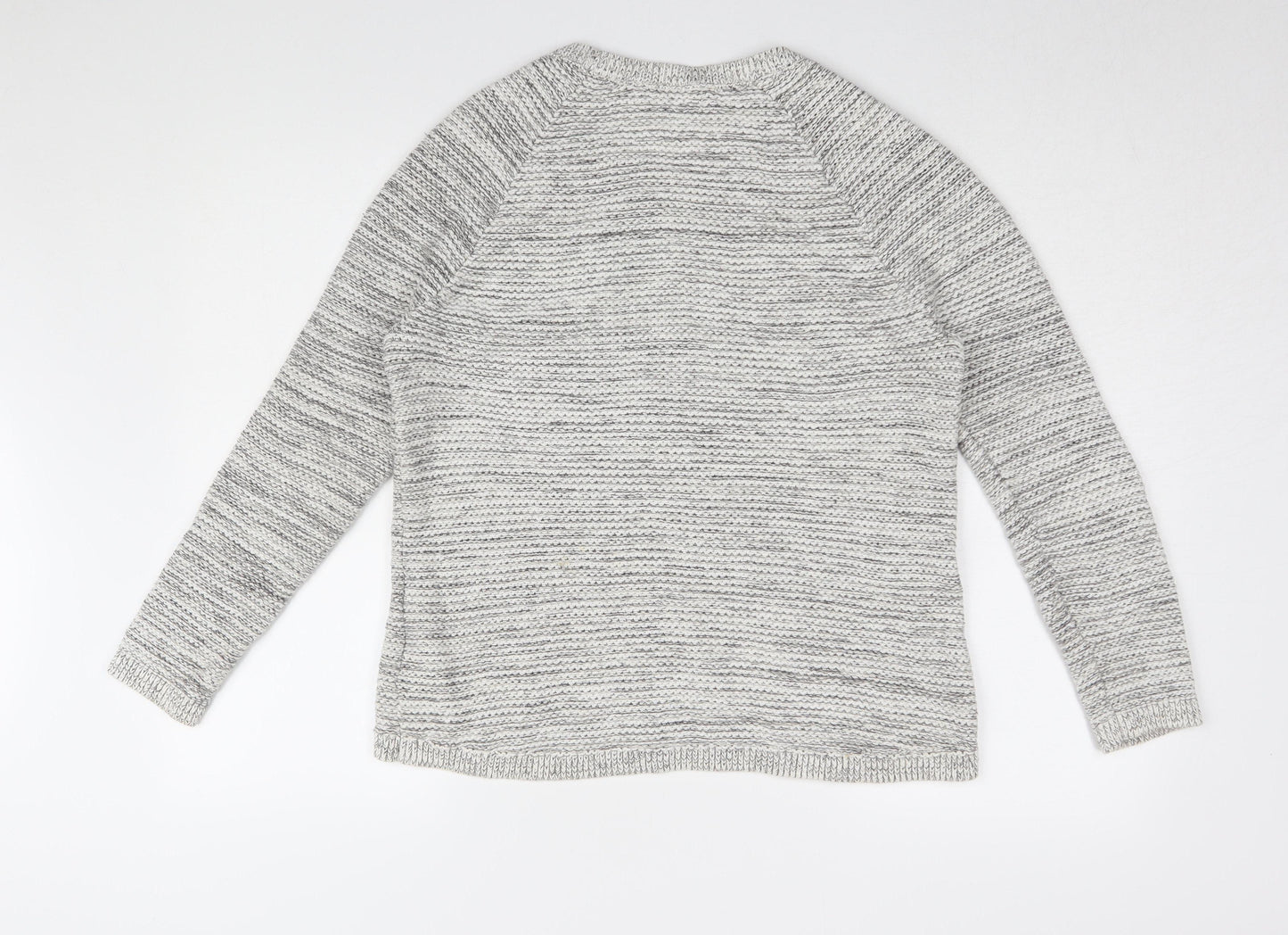 John Lewis Women's Grey Crew Neck Pullover Jumper Size 12