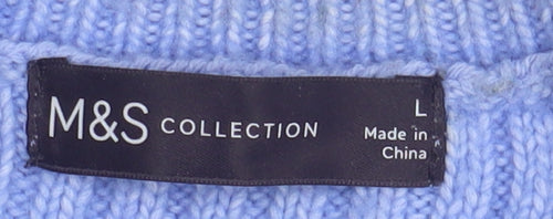 Marks and Spencer Women's Blue Pullover Jumper L