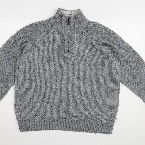 Marks and Spencer Mens Grey Chunky Knit Pullover L