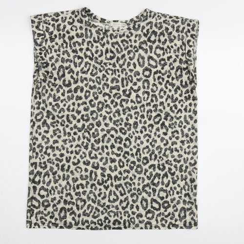 River Island Women's Multicoloured Animal Print T-Shirt