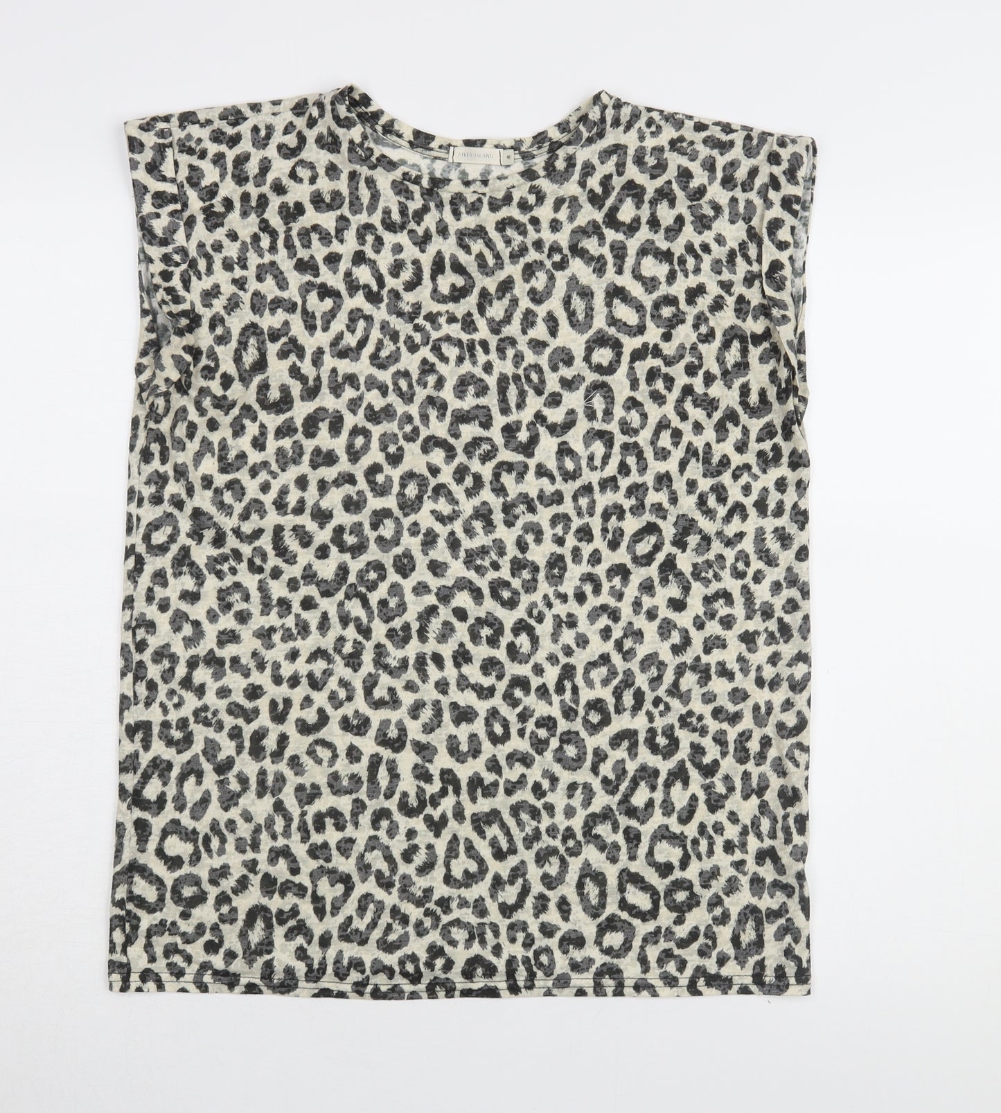 River Island Women's Multicoloured Animal Print T-Shirt