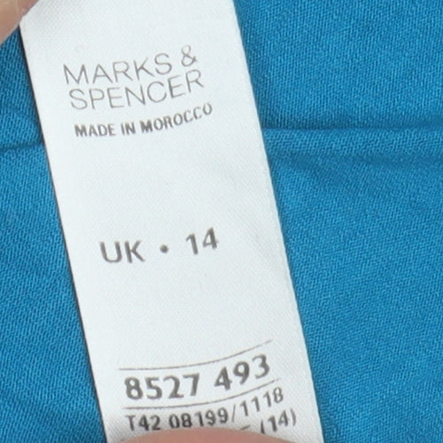 Marks and Spencer Women Blue Shift Dress UK 14