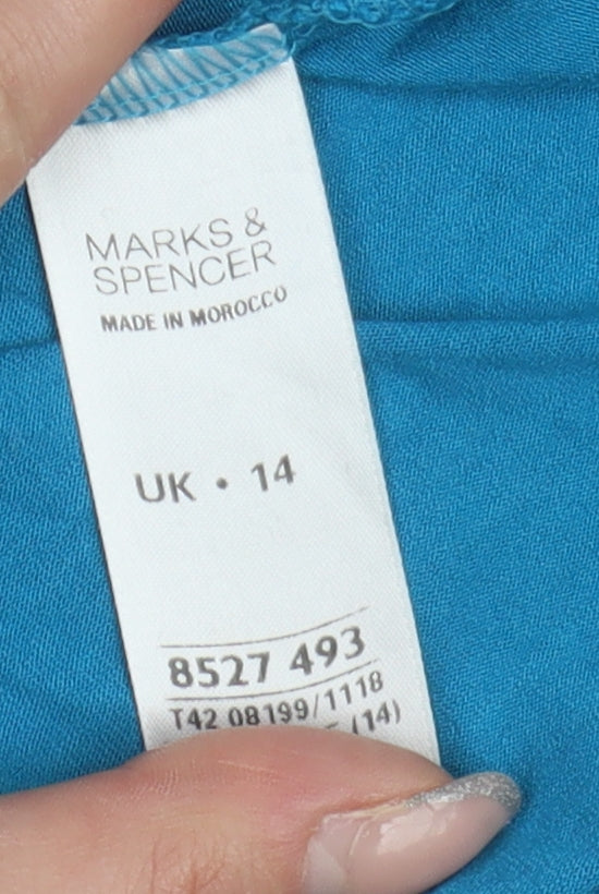 Marks and Spencer Women Blue Shift Dress UK 14