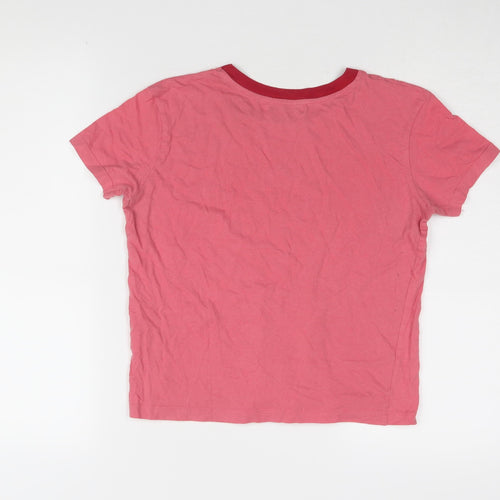 PULL&BEAR Girls Pink Ringer T-Shirt XS