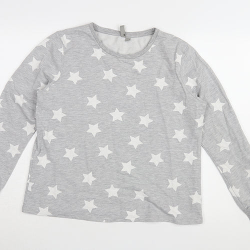 ASOS Women's Grey Star Print Sweatshirt Size 10