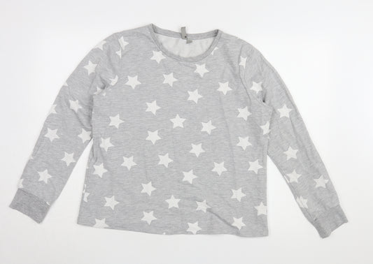 ASOS Women's Grey Star Print Sweatshirt Size 10