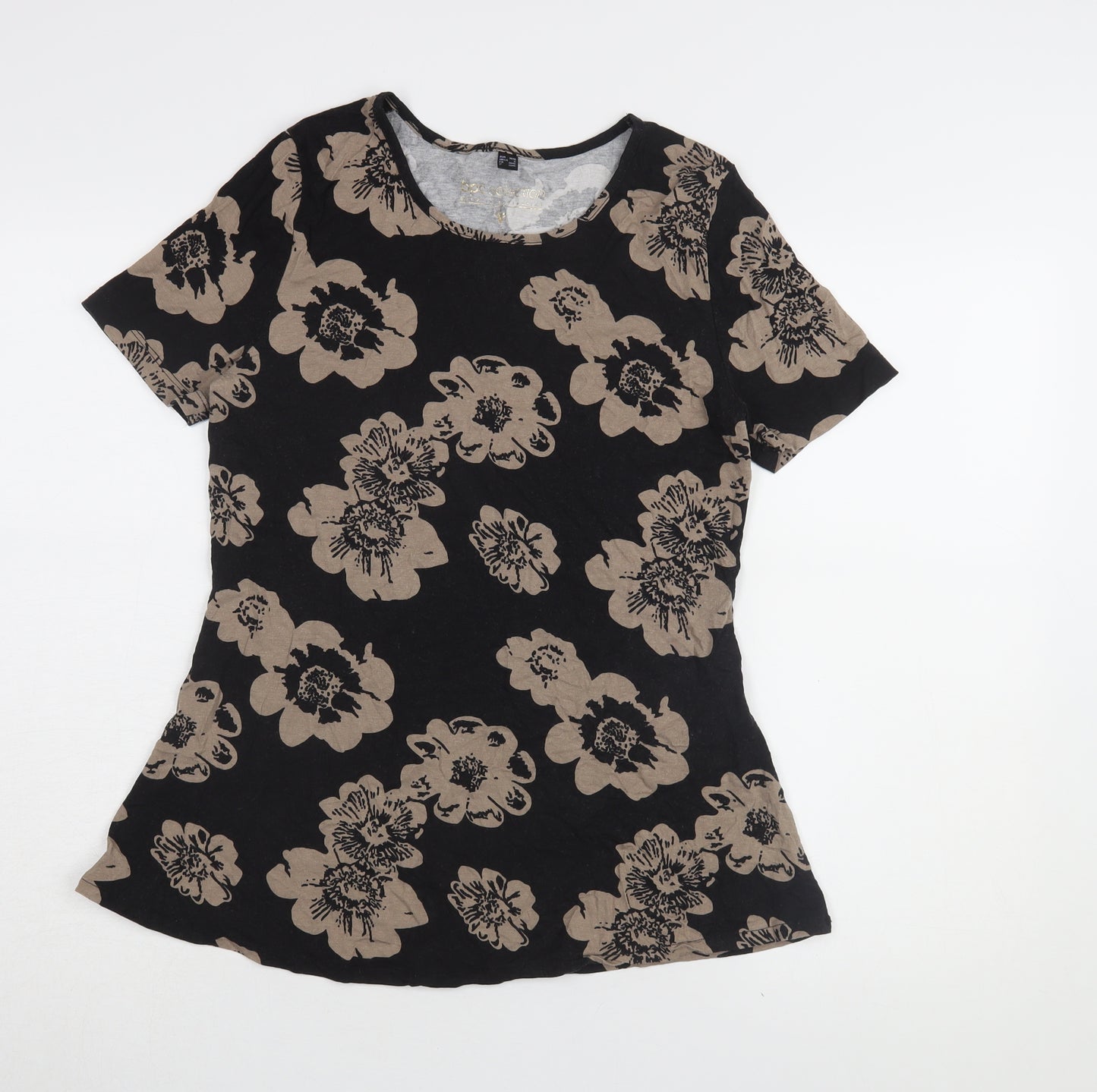 bpc Selection Women's Floral Black Tunic T-Shirt - Size S