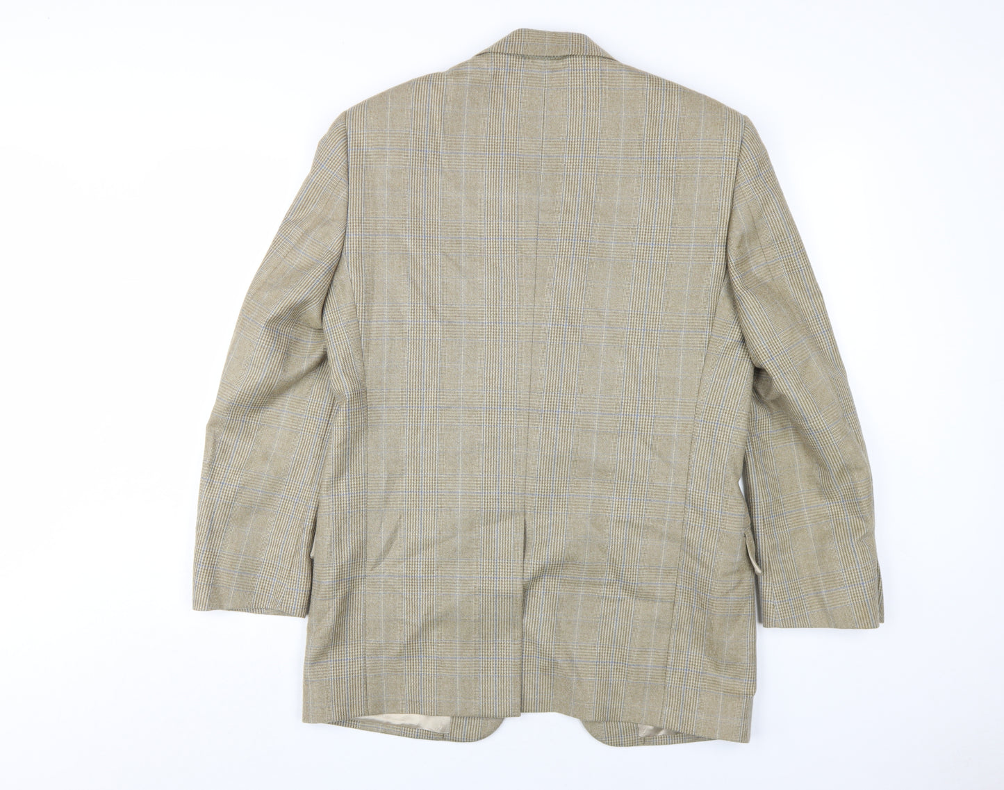 Facis Men's Beige Check Tweed Blazer 48R