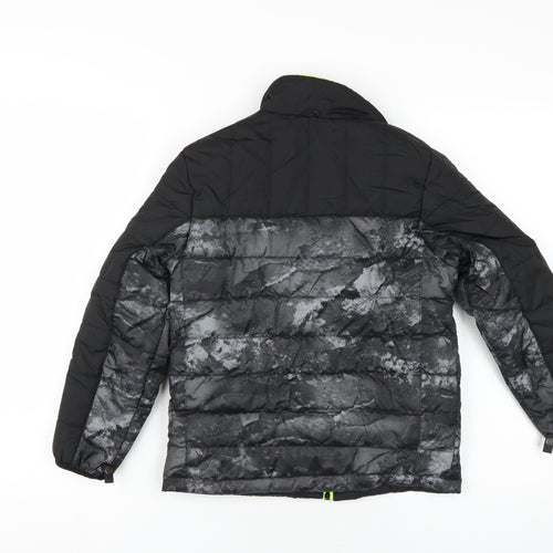 Gerry Boys Black Puffer Jacket S Hooded Winter Coat