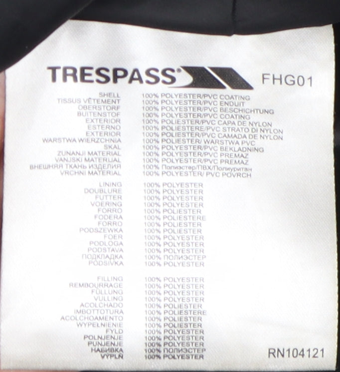 Trespass Men's Green Puffer Jacket M with Hood for Winter
