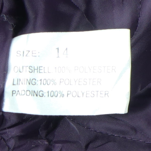 David Barry Women's Purple Parka Jacket Size 14