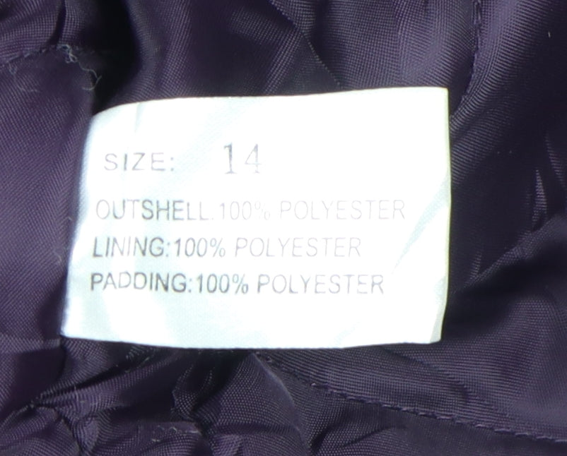 David Barry Women's Purple Parka Jacket Size 14