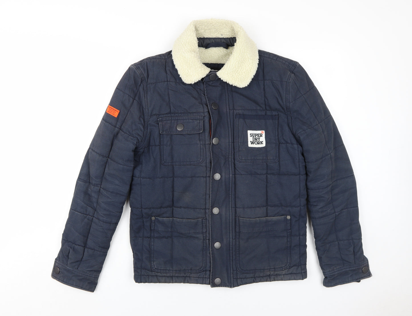 Superdry Men's Blue Quilted Jacket M Casual Winter