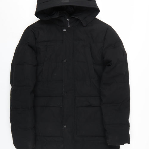 Status Men's Black XS Hooded Puffer Jacket