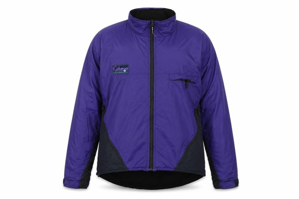 Front view of Galange unisex purple windbreaker jacket l