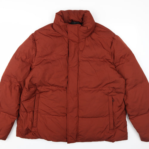 Marks and Spencer Men's Red Puffer Jacket 2XL