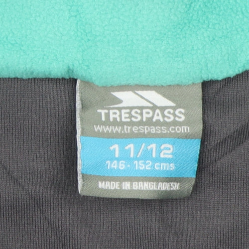 Trespass Boys Black Fleece 1/4 Zip Sweatshirt 11-12 Years