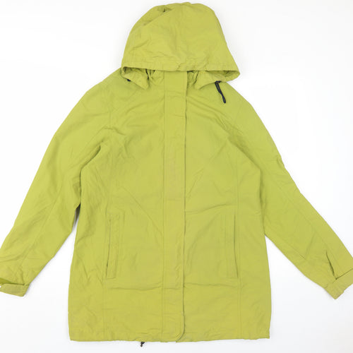 Lands' End Green Hooded Parka Coat, Men's S, Lightweight, Casual