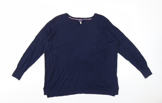 Joules Women's Blue Knit Pullover Jumper UK 10