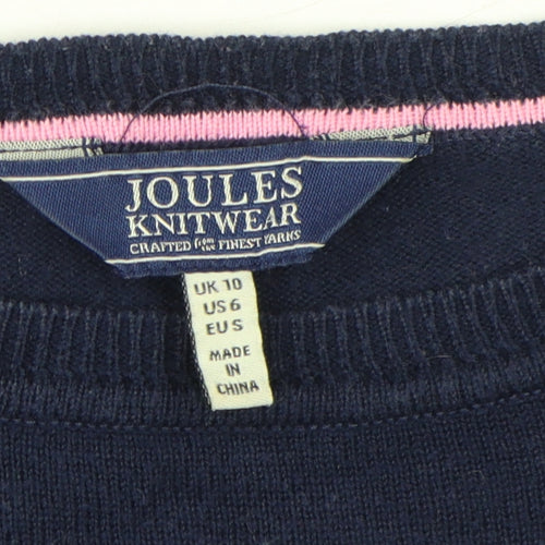 Joules Women's Blue Knit Pullover Jumper UK 10