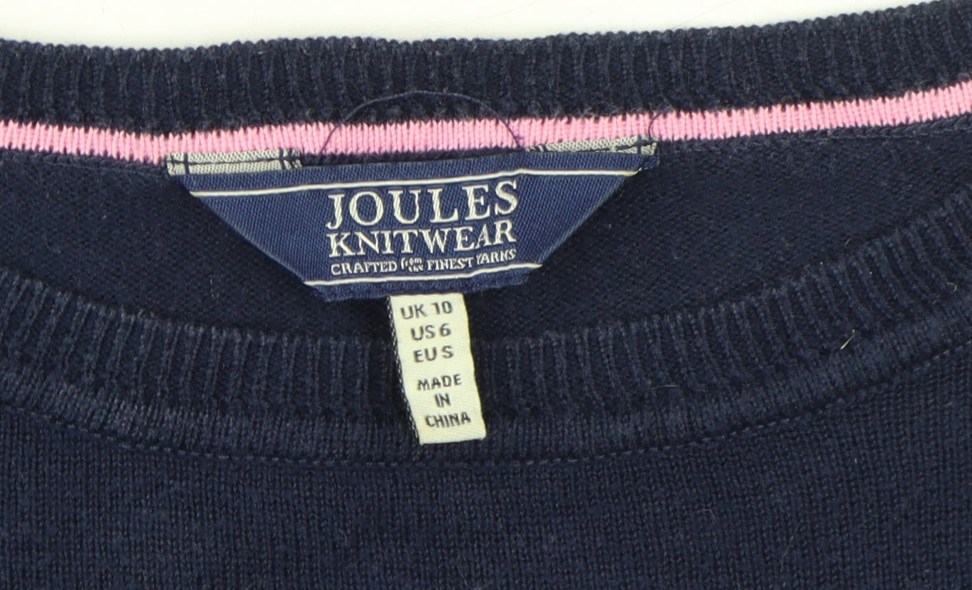 Joules Women's Blue Knit Pullover Jumper UK 10