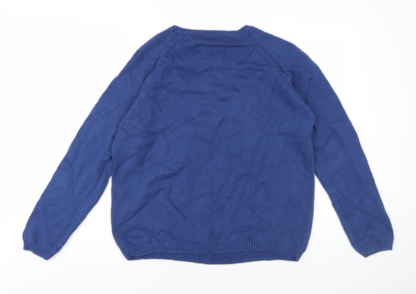 Isle Essentials Women's Blue Knit Jumper L