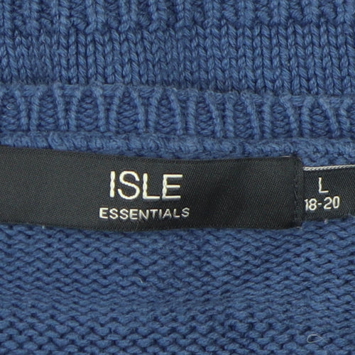 Isle Essentials Women's Blue Knit Jumper L