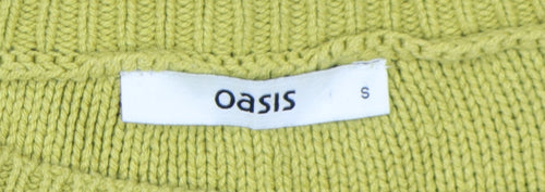 Oasis Women's Green Cable-Knit Jumper S