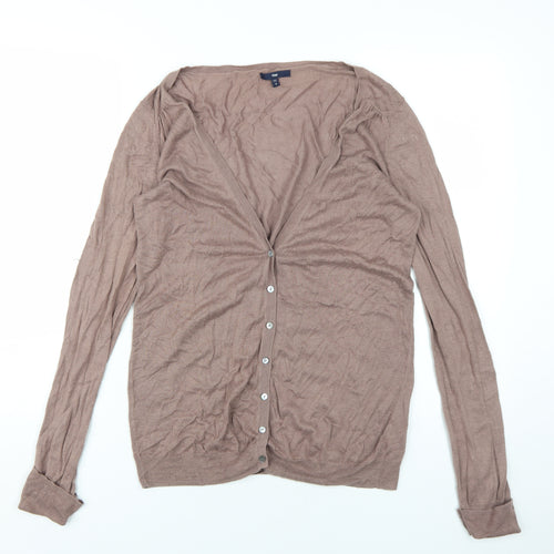 Gap Women's M Brown Cardigan V-Neck Long Sleeve