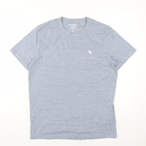 Abercrombie & Fitch Men's Blue T-Shirt M Solid Logo