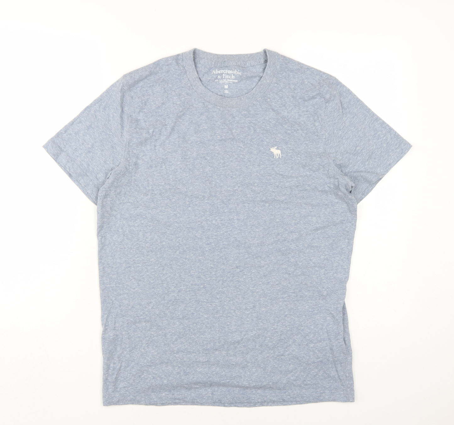 Abercrombie & Fitch Men's Blue T-Shirt M Solid Logo