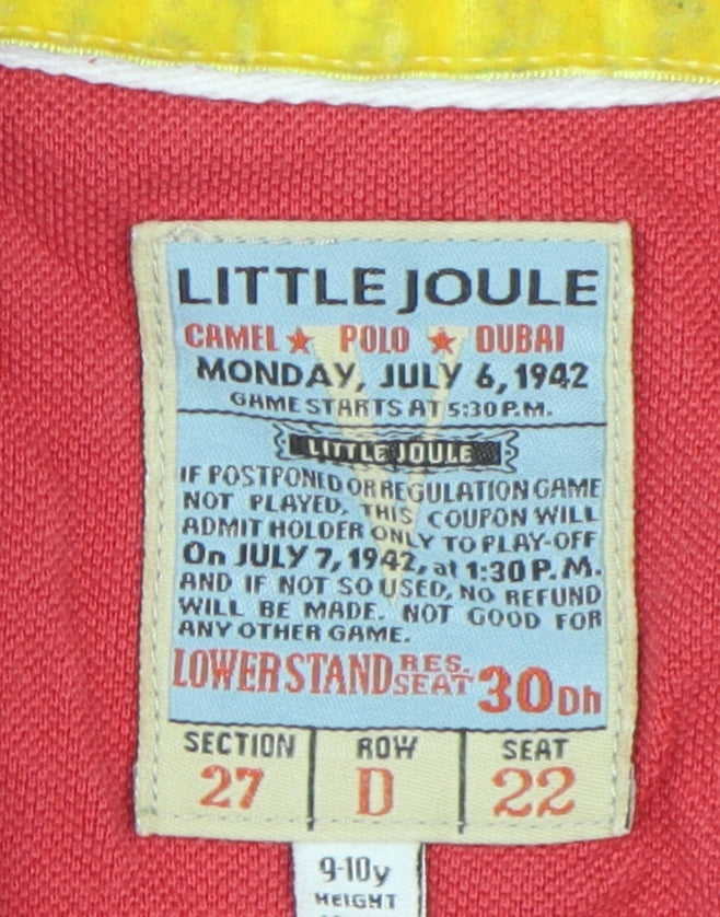 Joules Boys Red Polo Shirt 9-10 Years